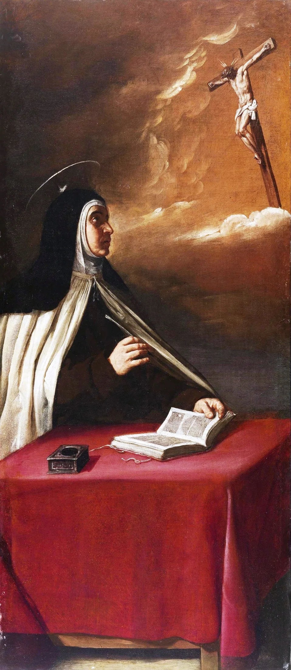 Le Christ crucifié apparaît à sainte Thérèse d'Avila - Alonso Cano image 1 copie de tableau peinte à la main