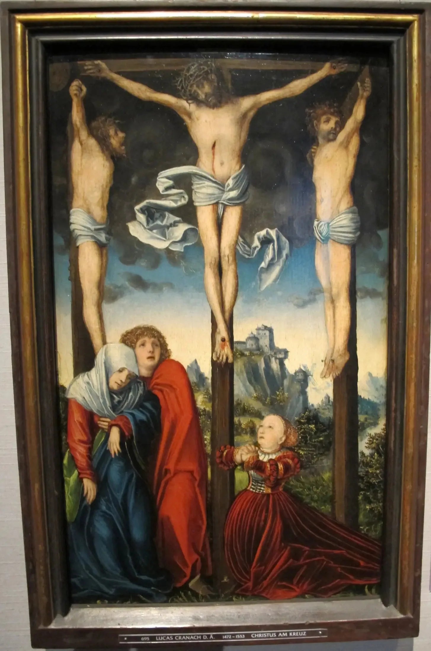 Le Christ crucifié entre les deux larrons - Lucas Cranach the Elder image 1 copie de tableau peinte à la main