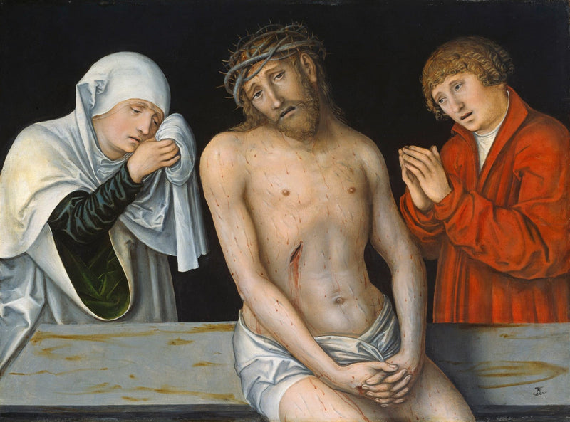Le Christ de douleurs entre la Vierge et saint Jean-Baptiste - Lucas Cranach the Elder