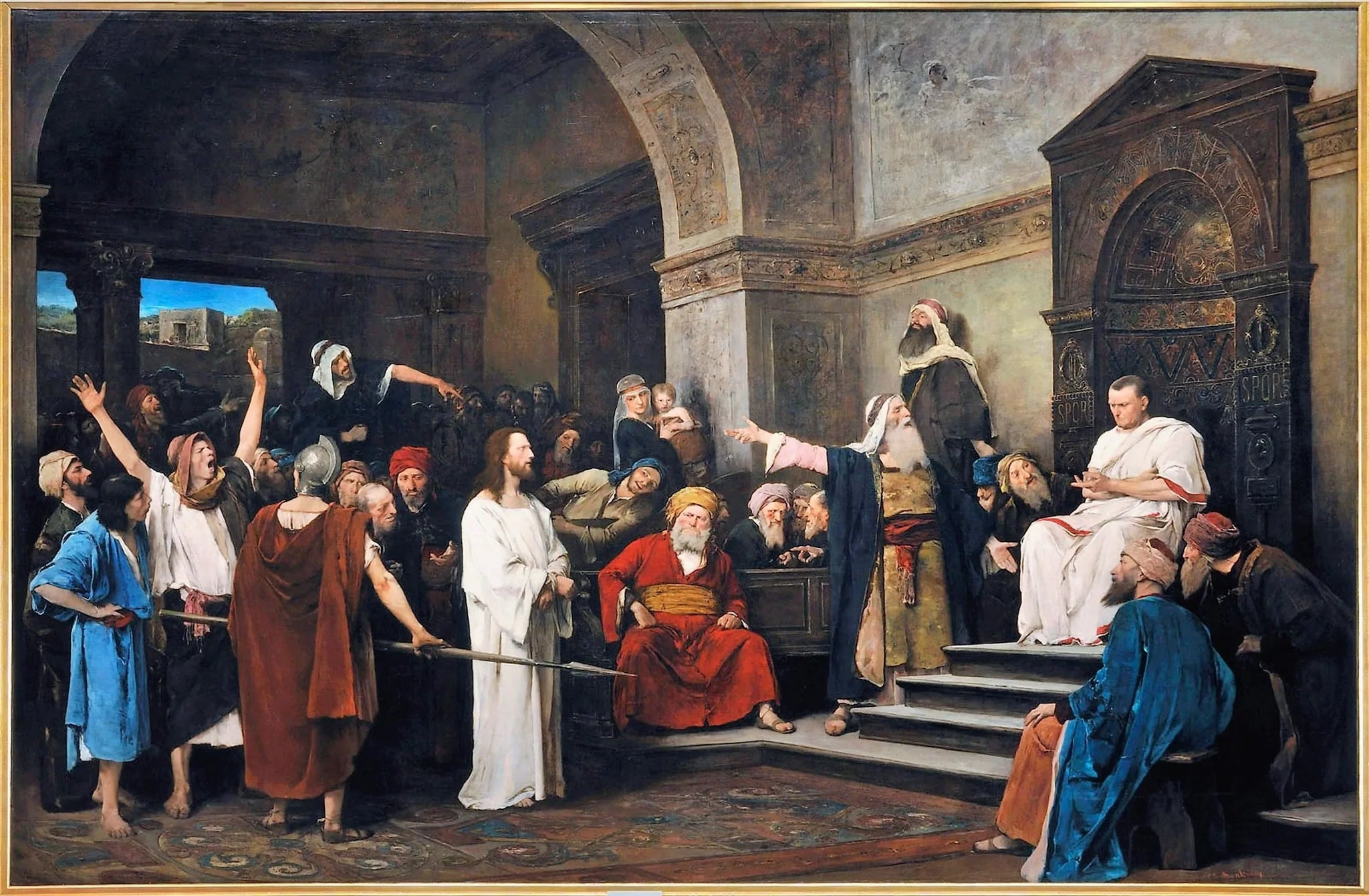 Le Christ devant Pilate - Mihály Munkácsy image 1 tableau peint à l’huile sur toile