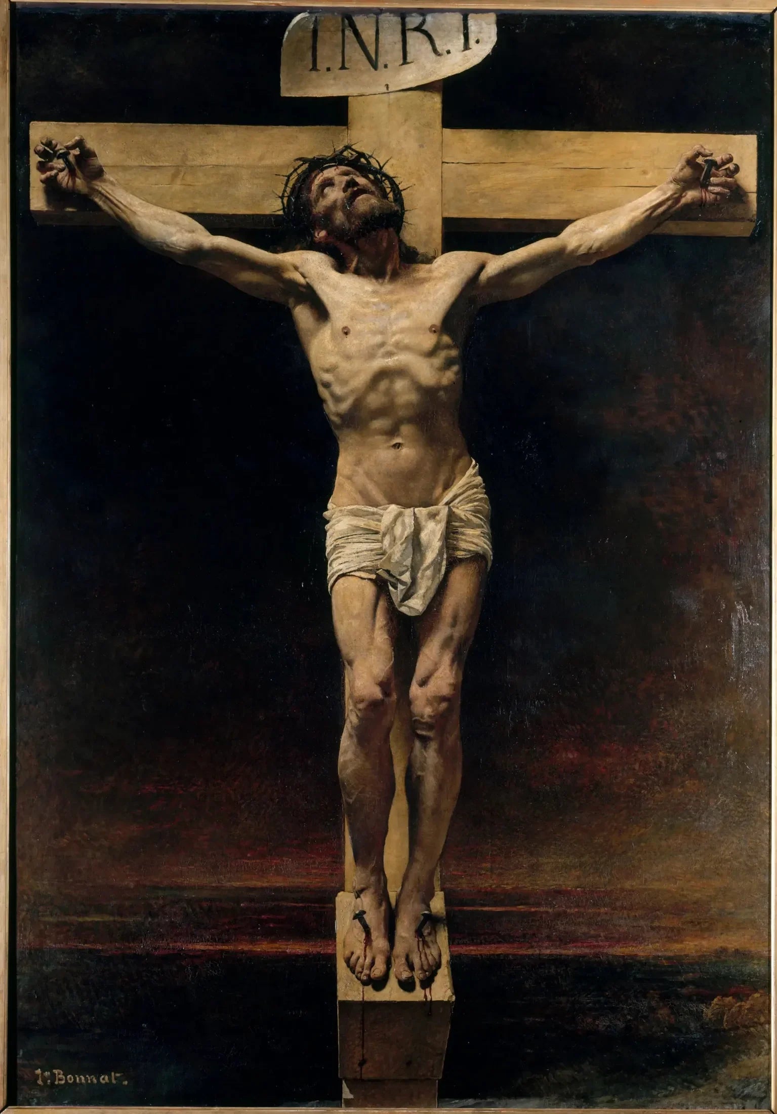 Le Christ en croix - Léon Bonnat image 1 reproduction artisanale de tableau