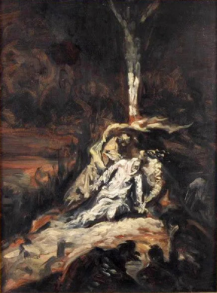 Le Christ en croix, ou La Vierge au pied de la Croix - Émile Bernard image 1 reproduction artisanale de tableau