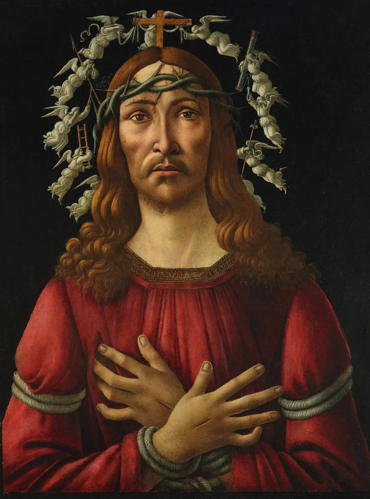 Le Christ en tant qu'homme de douleurs - Sandro Botticelli image 1 copie peinte à la main à l’huile