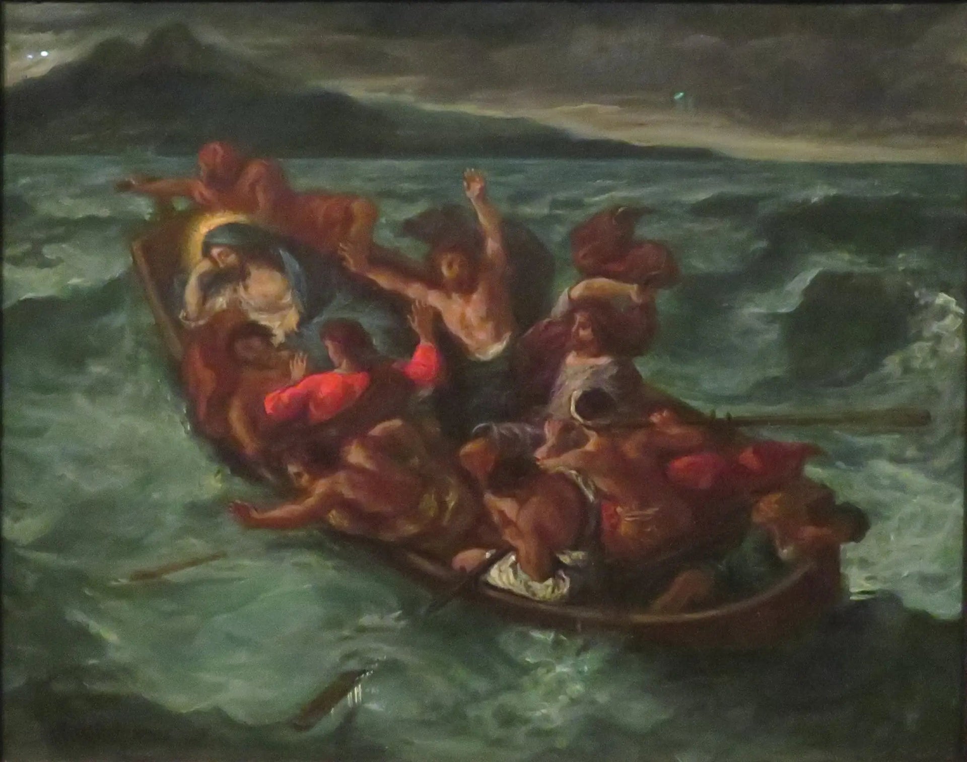 Le Christ endormi pendant la tempête - Eugène Delacroix image 1 reproduction artisanale de tableau