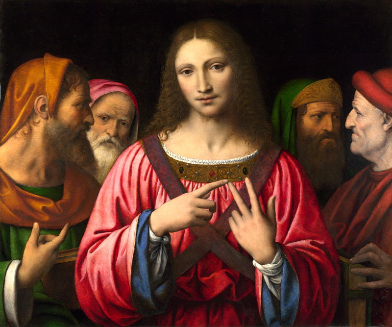 Le Christ entouré de médecins - Bernardino Luini image 1 copie de tableau peinte à la main