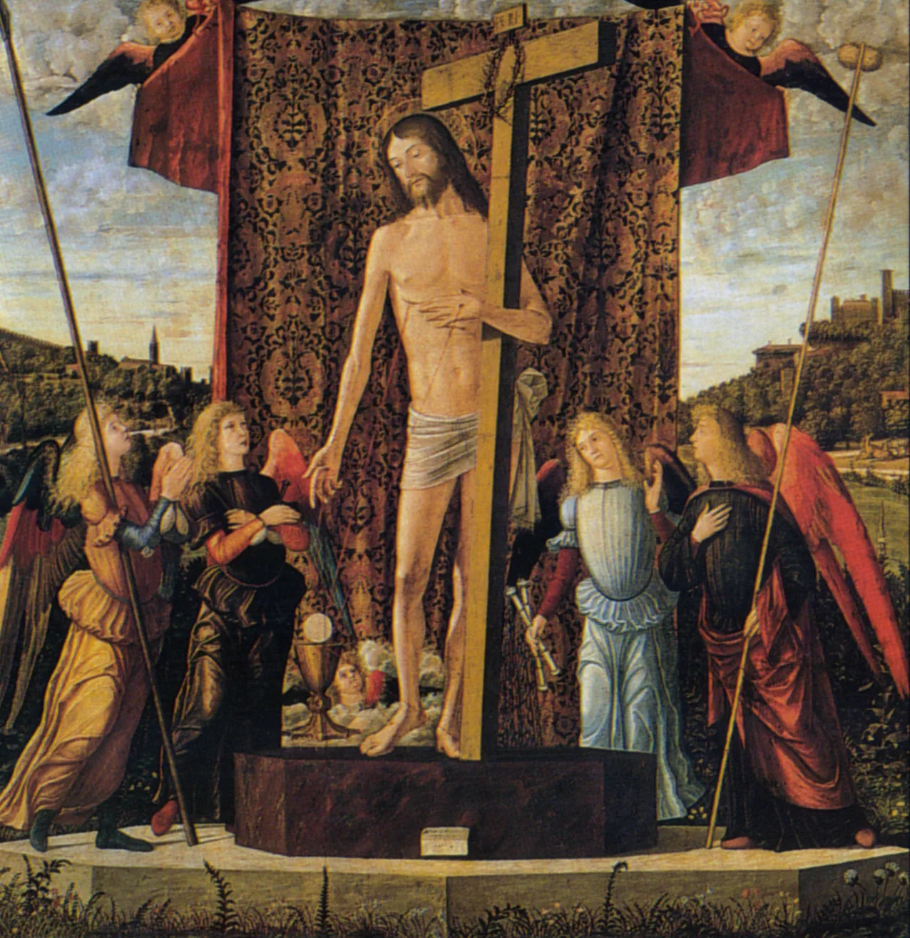 Le Christ entre quatre anges - Vittore Carpaccio image 1 reproduction artisanale de tableau