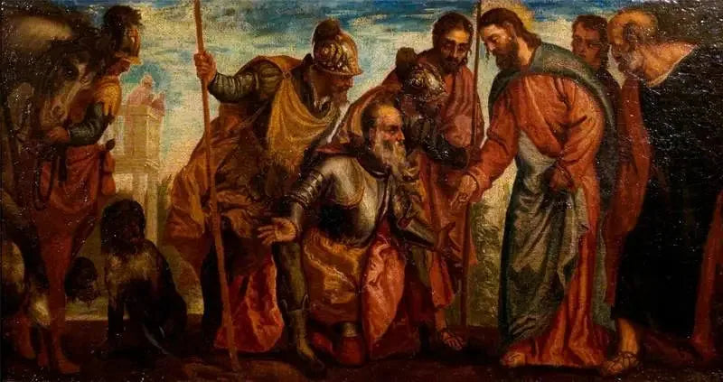 Le Christ et le centurion (Matthieu 8:5) - Paul Véronèse image 1 reproduction réalisée par Alpha Reproduction