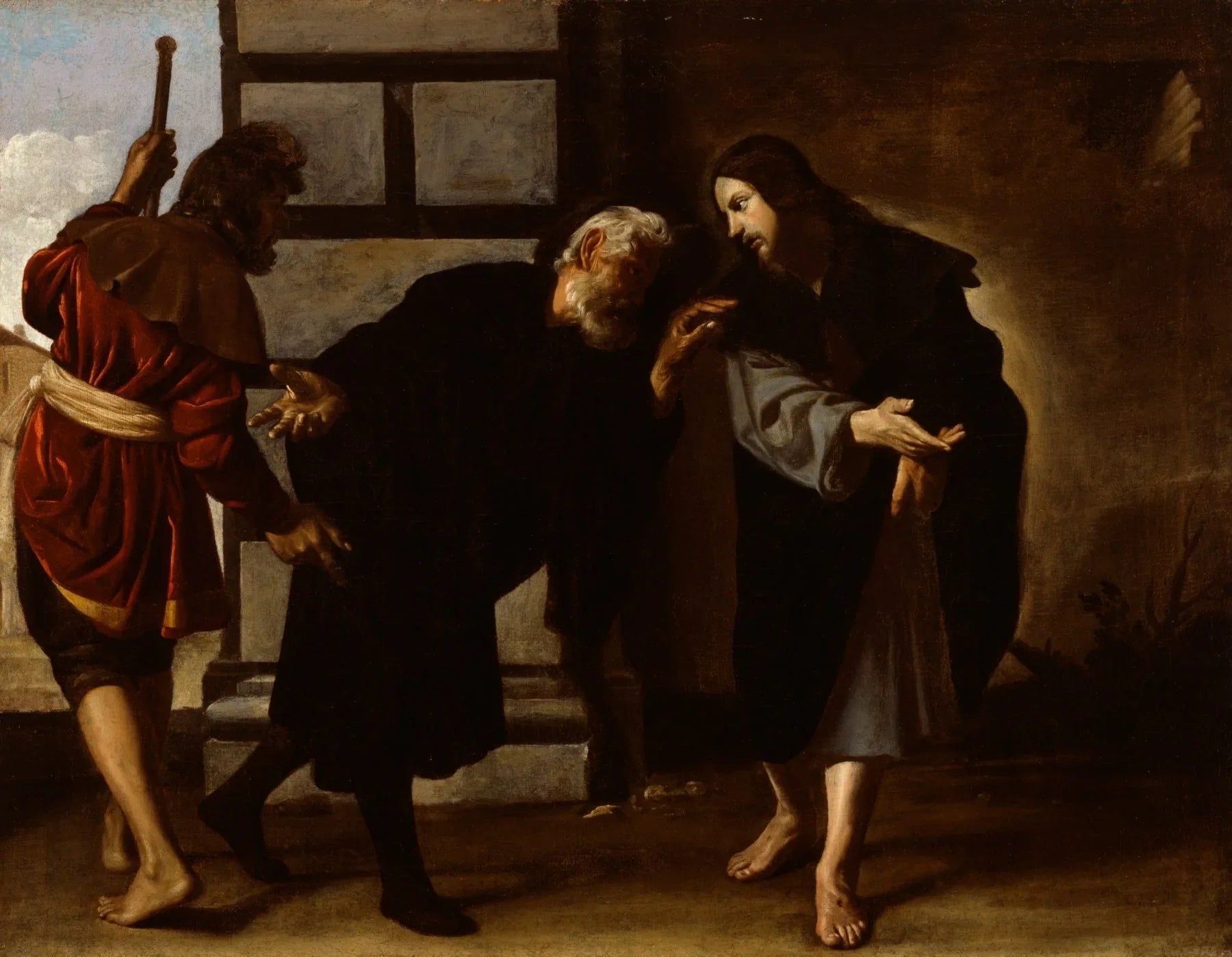 Le Christ et deux disciples sur le chemin d'Emmaüs - Alonso Cano image 1 copie de tableau peinte à la main