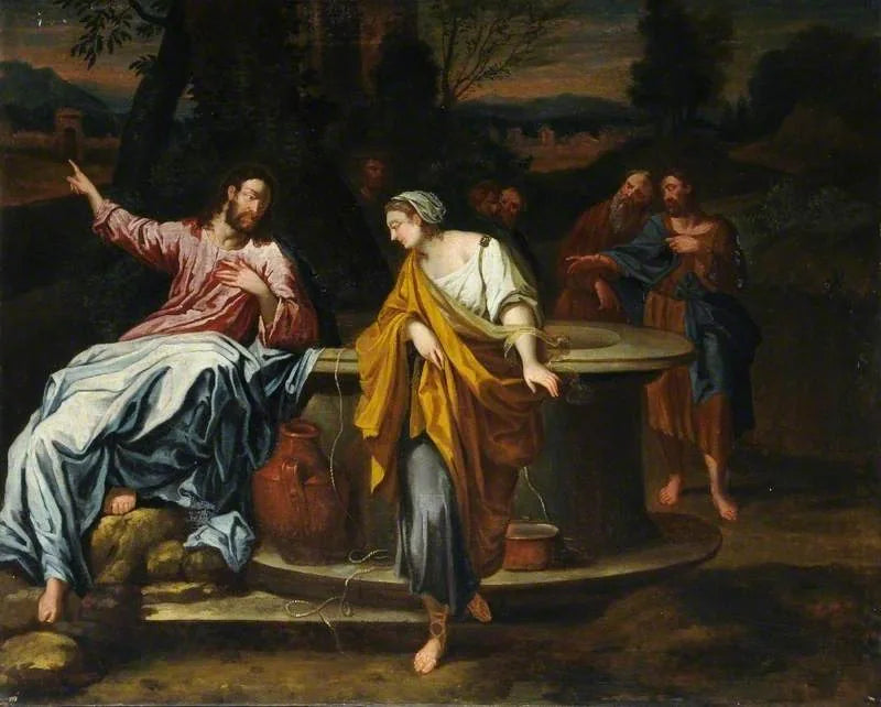 Le Christ et la Samaritaine au puits - Annibale Carracci image 1 reproduction d’œuvre d’art à l’huile