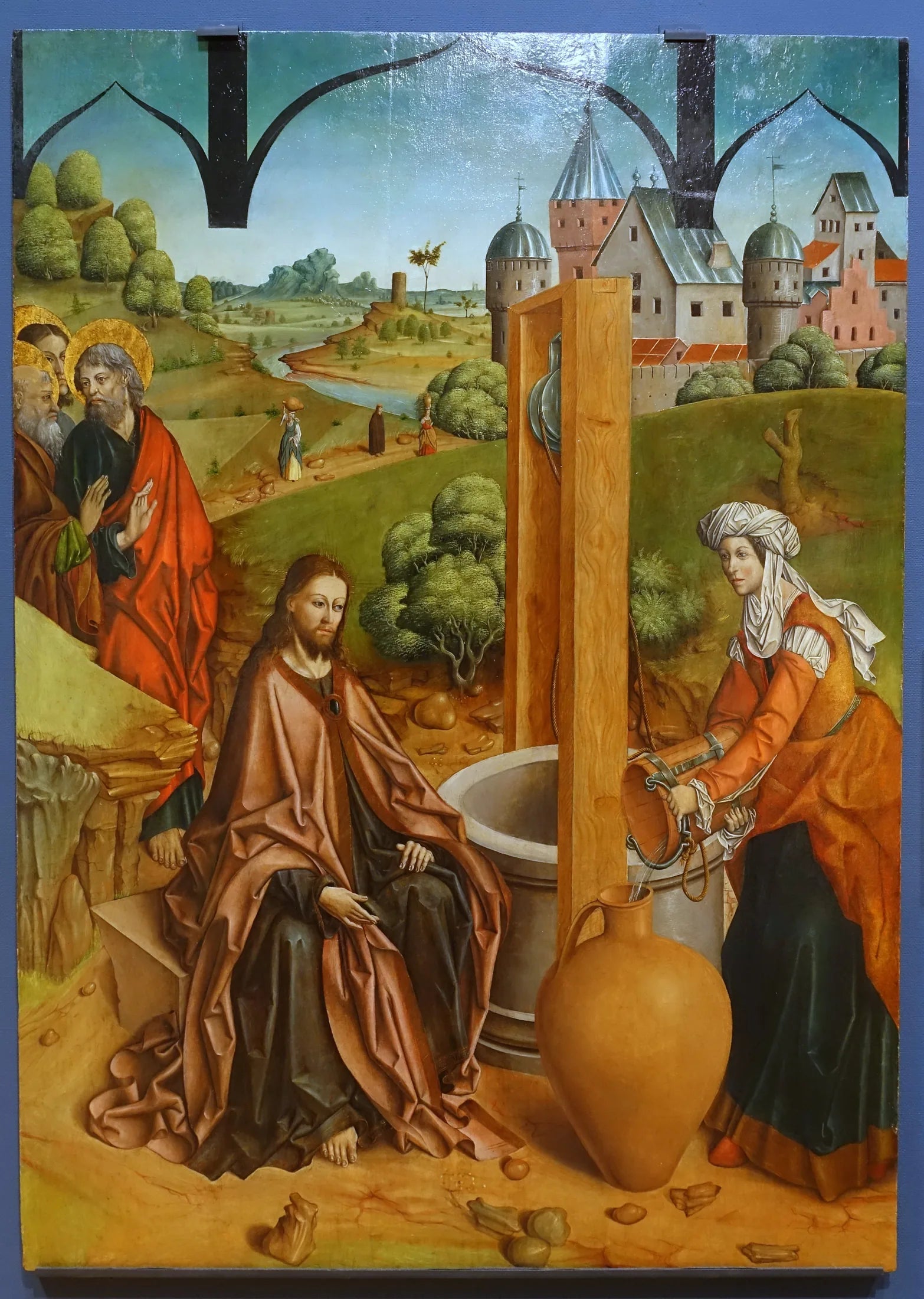 Le Christ et la Samaritaine - Fernando Gallego image 1 reproduction réalisée par Alpha Reproduction