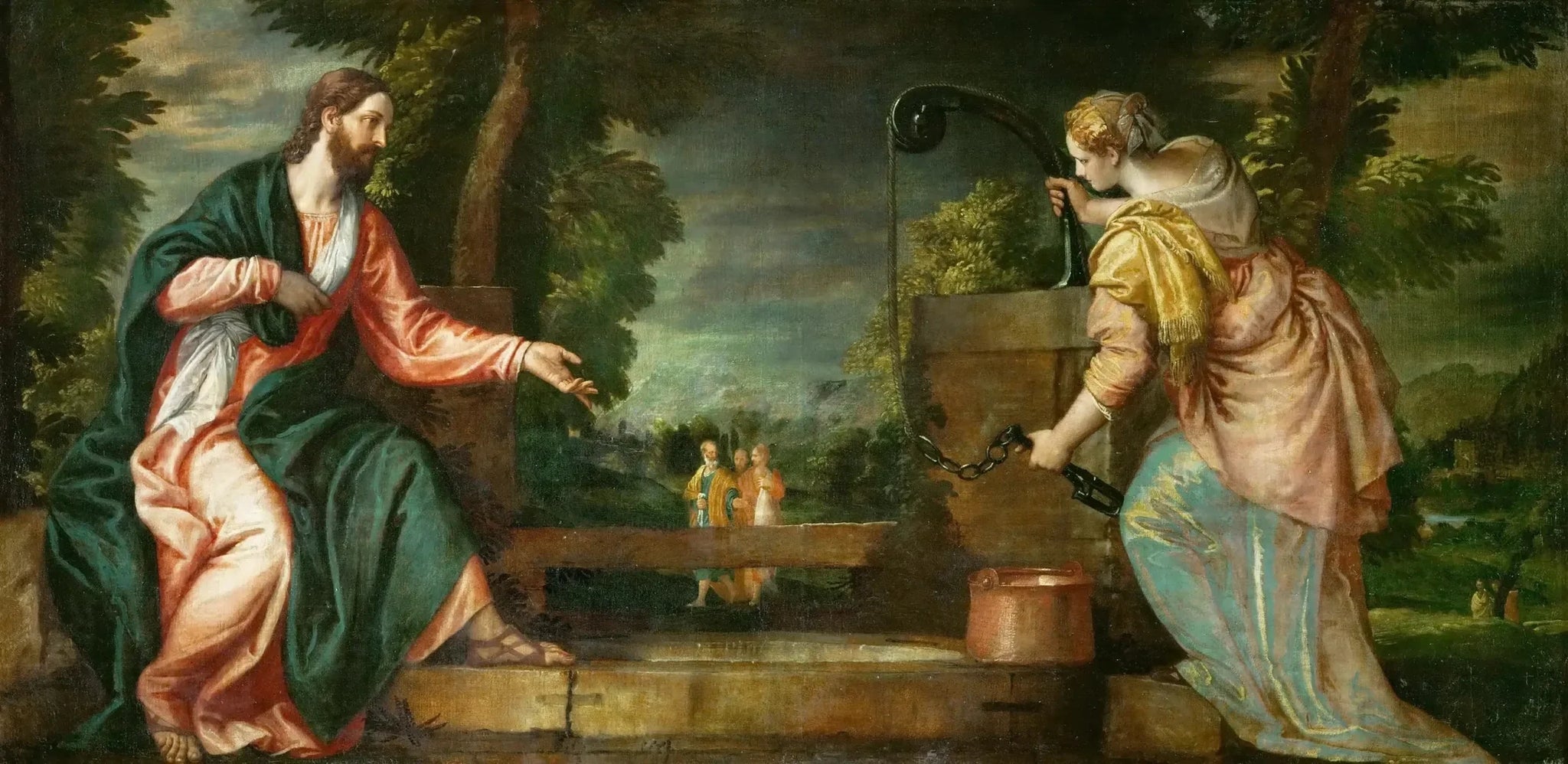 Le Christ et la Samaritaine - Paul Véronèse image 1 copie de tableau peinte à la main