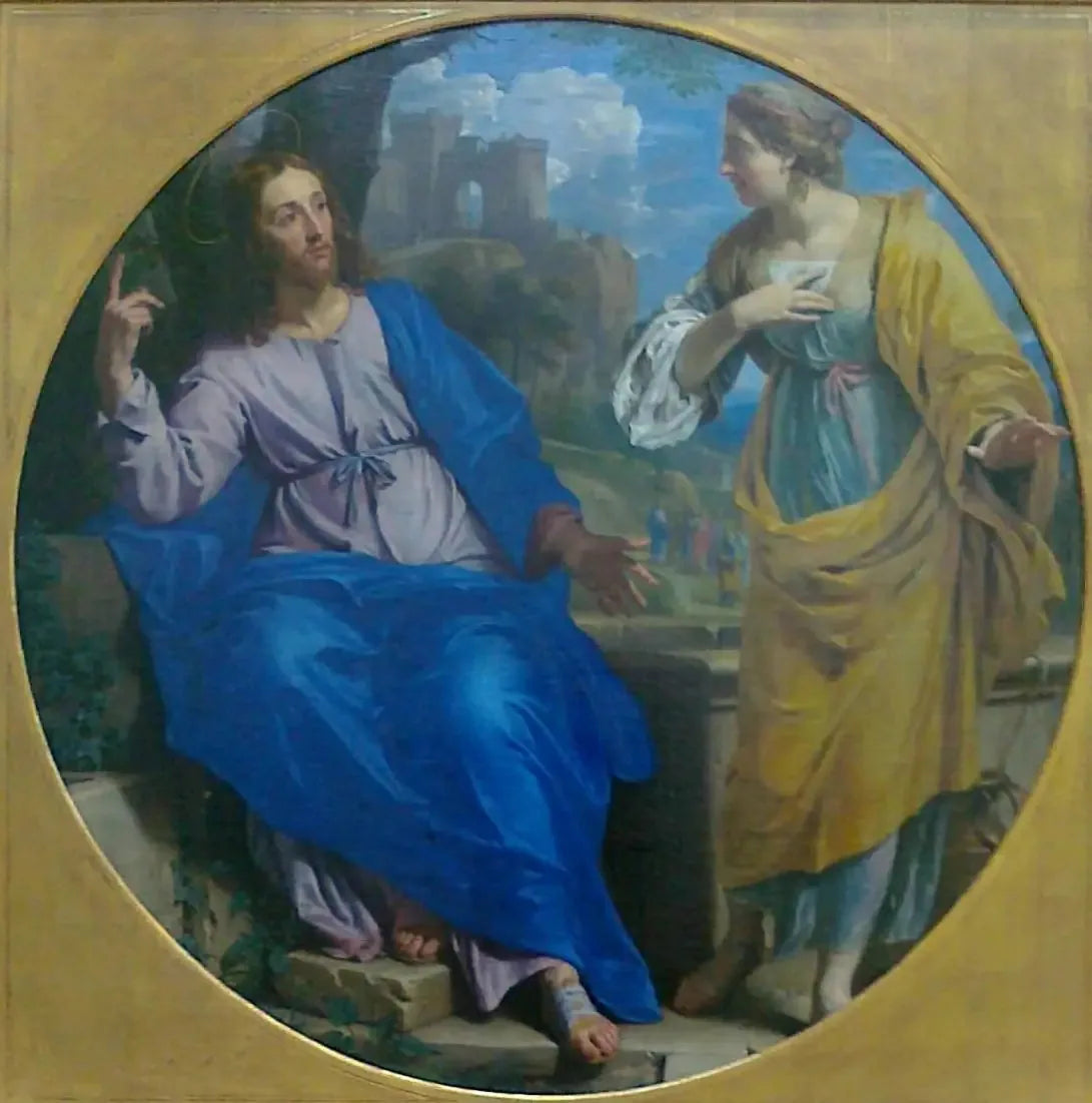 Le Christ et la Samaritaine - Philippe de Champaigne image 1 reproduction de peinture à l’huile