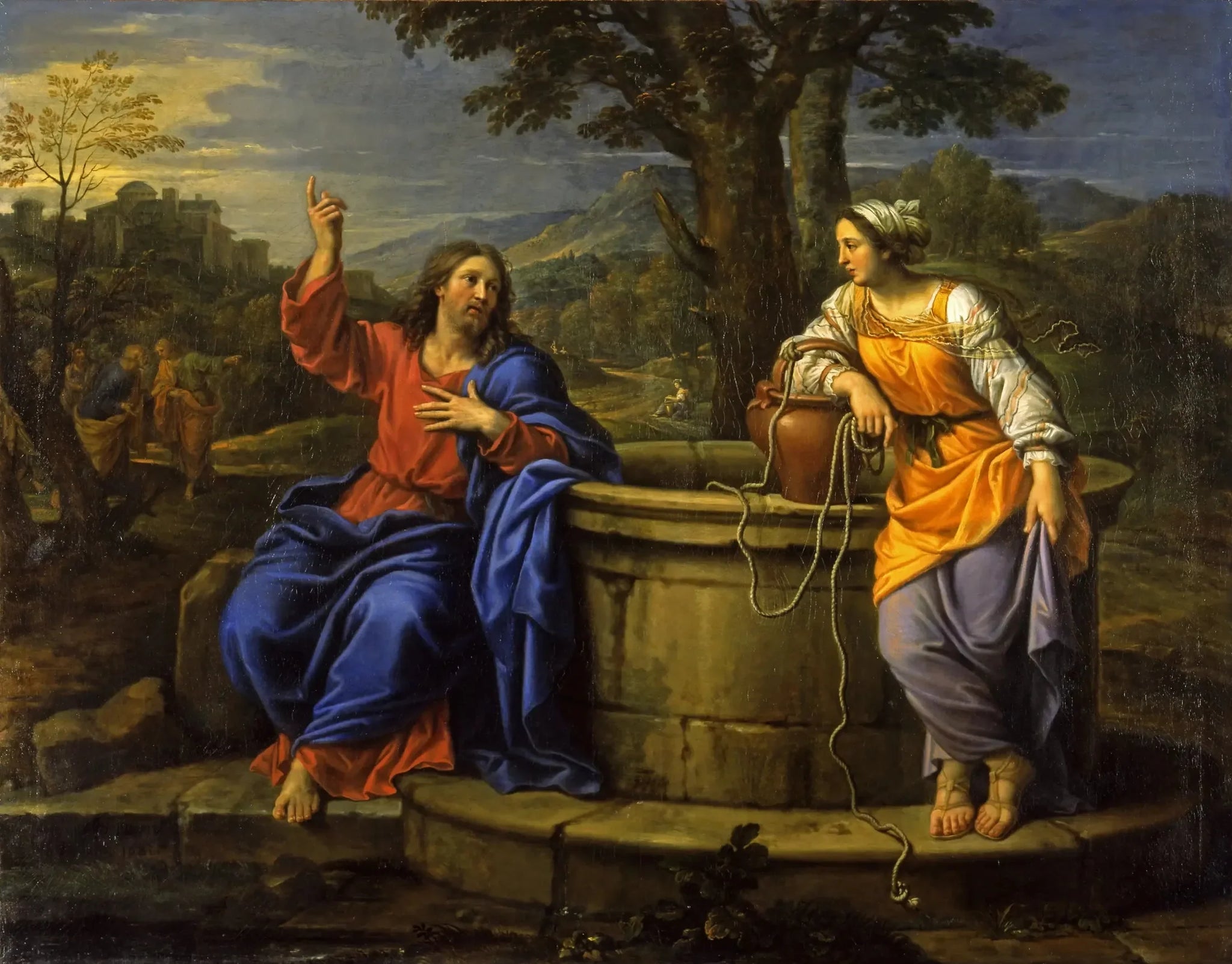Le Christ et la Samaritaine - Pierre Mignard image 1 copie peinte à la main à l’huile