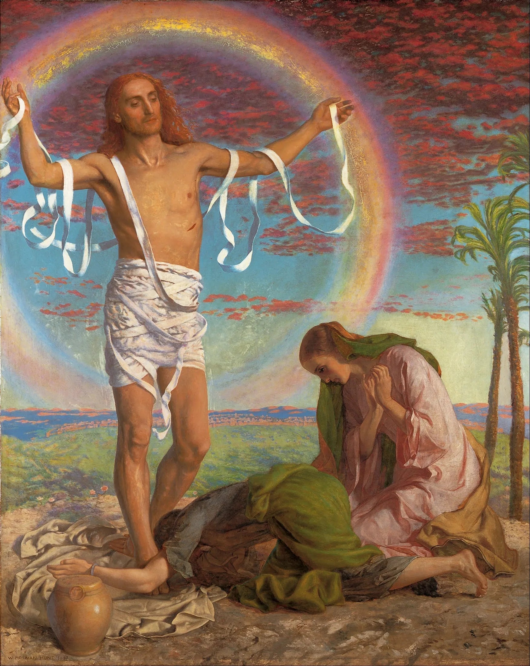 Le Christ et les deux Maries - William Holman Hunt image 1 tableau peint à l’huile sur toile