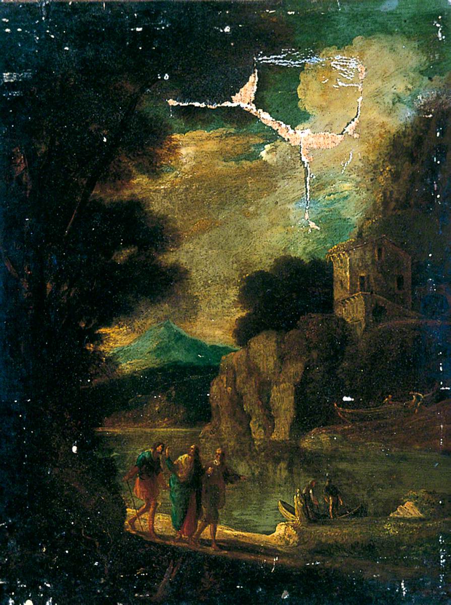 Le Christ et les disciples sur le chemin d'Emmaüs - Salvator Rosa