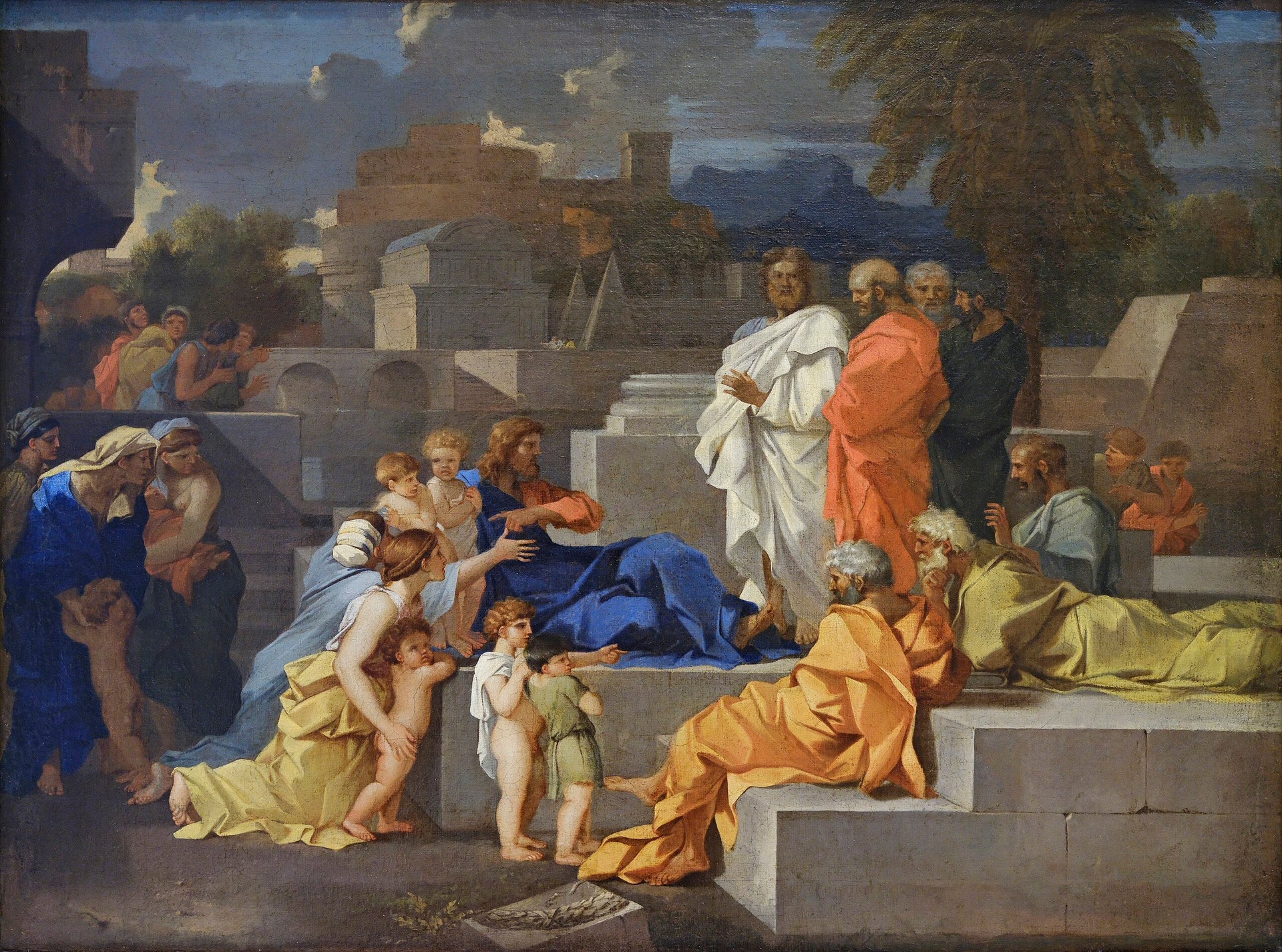 Le Christ et les enfants - Sébastien Bourdon image 1 copie de tableau peinte à la main