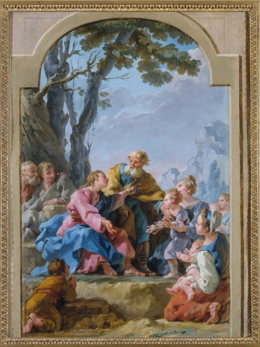 Le Christ et les Petits Enfants - Noël Hallé image 1 reproduction de peinture à l’huile