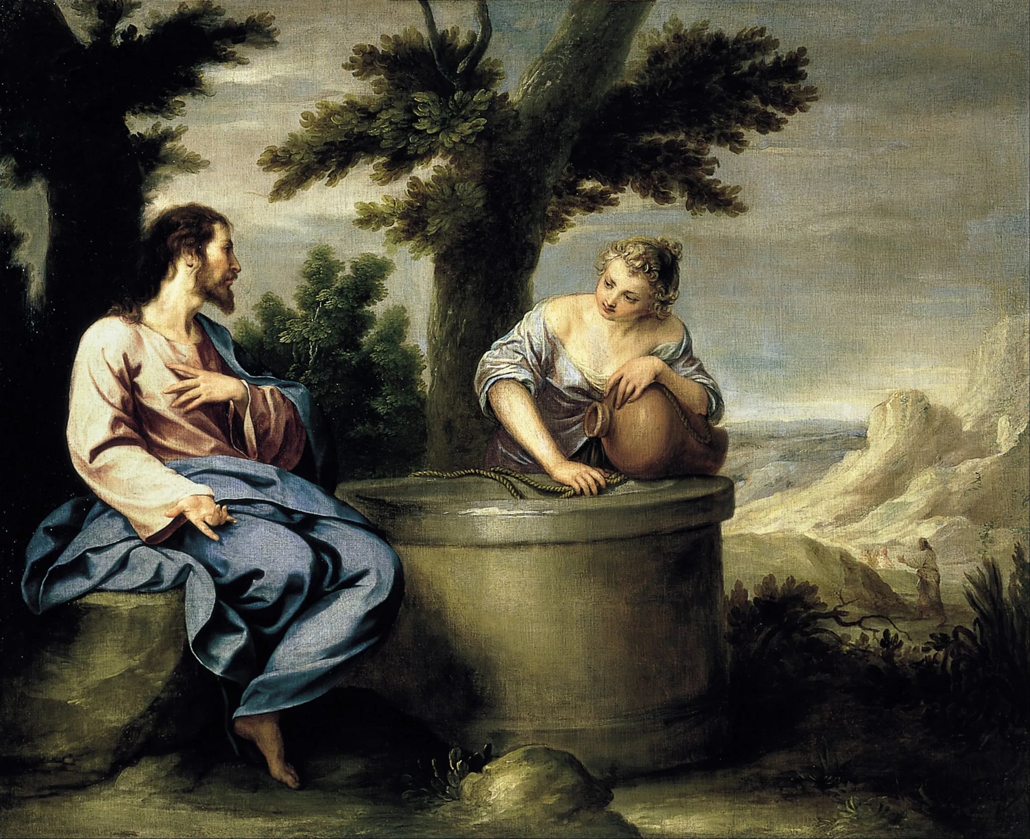 Le Christ et le Samaritain - Alonso Cano image 1 tableau peint à l’huile sur toile