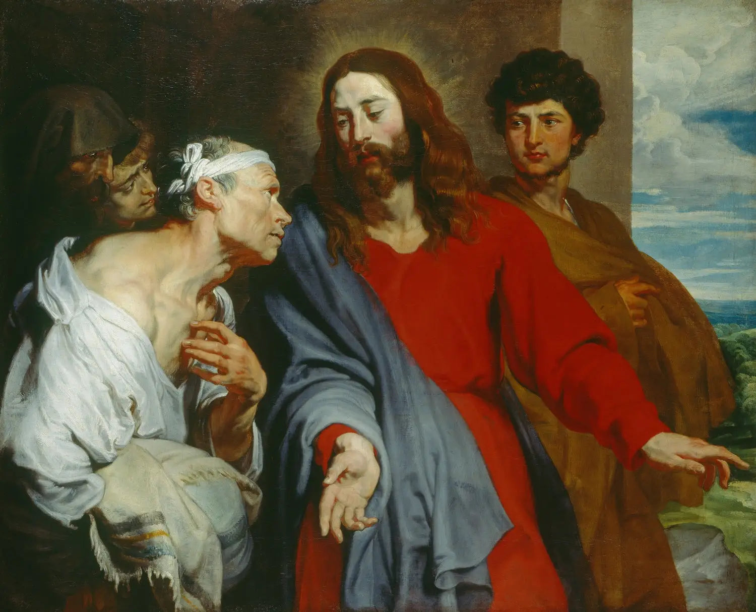 Le Christ guérit le paralytique - Antoine van Dyck image 1 copie peinte à la main à l’huile