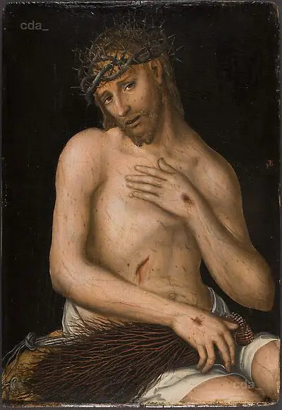 Le Christ, l'homme de douleur - Lucas Cranach the Elder image 1 copie peinte à la main à l’huile