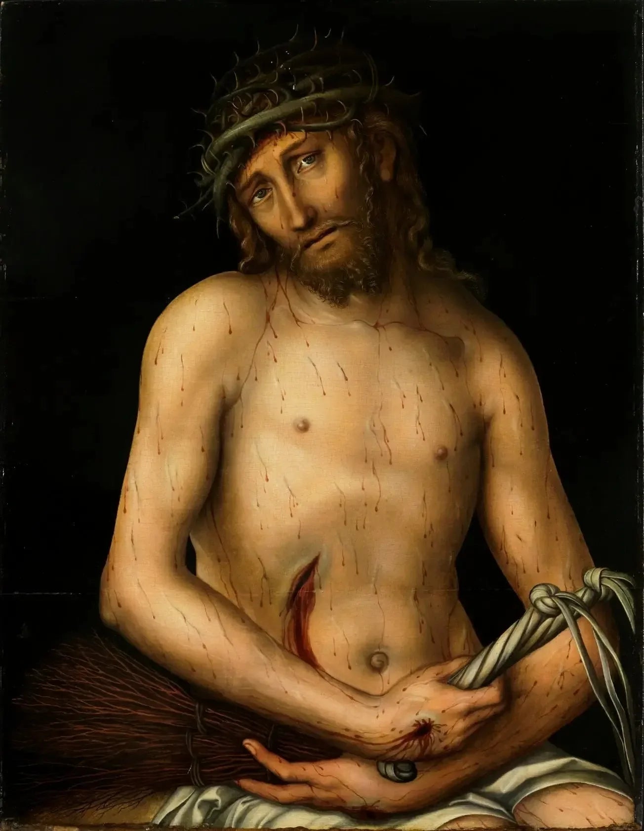 Le Christ, l'homme de douleur - Lucas Cranach the Elder image 1 reproduction d’œuvre d’art à l’huile