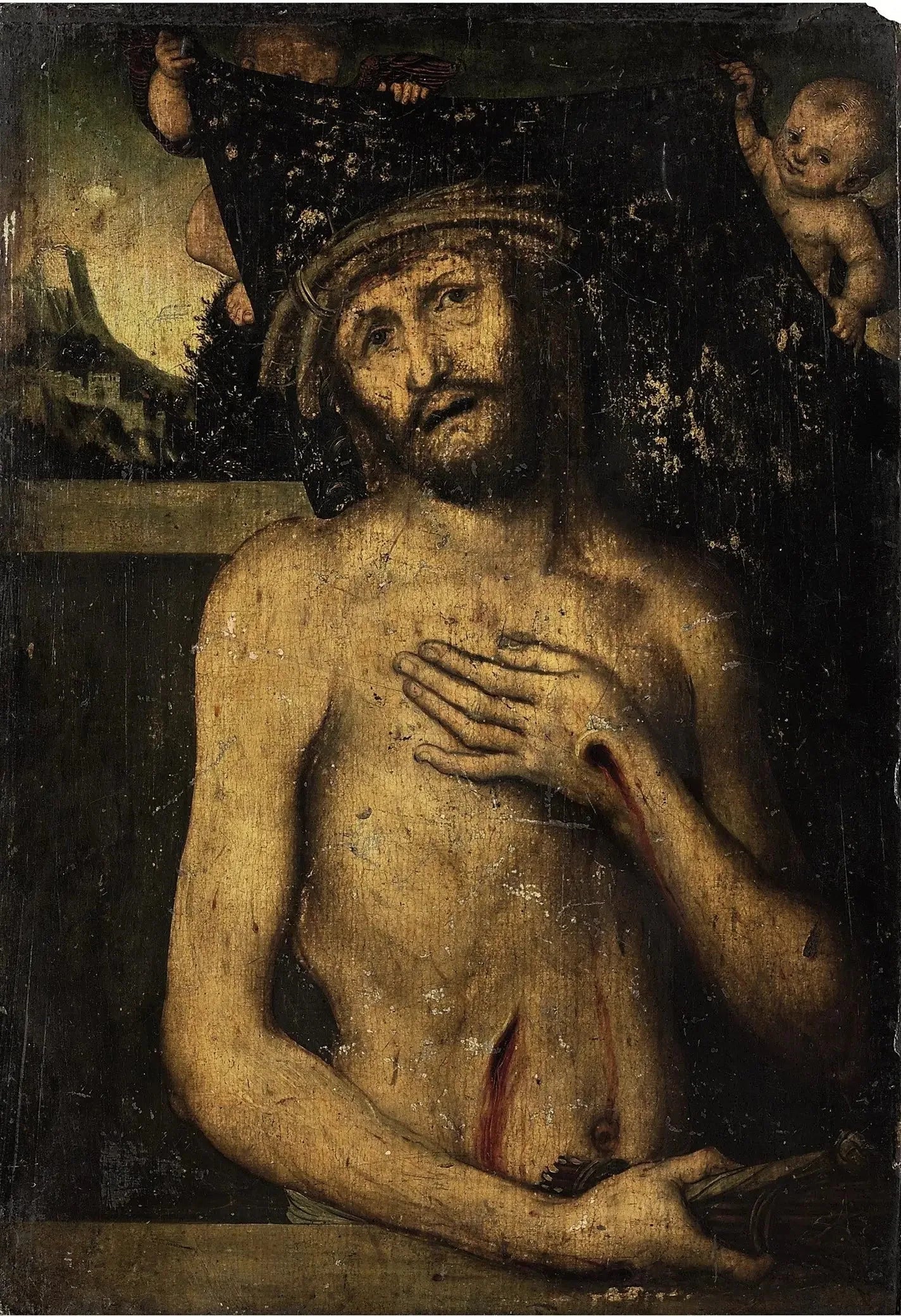 Le Christ, l'homme de douleur - Lucas Cranach the Elder image 1 reproduction artisanale de tableau