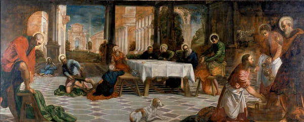 Le Christ lavant les pieds des disciples - Jacopo Tintoretto image 1 reproduction réalisée par Alpha Reproduction