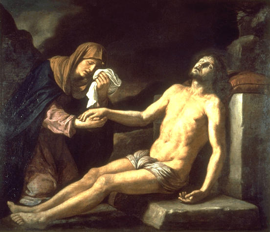 Le Christ mort pleuré par la Vierge - Guercino image 1 reproduction d’œuvre d’art à l’huile