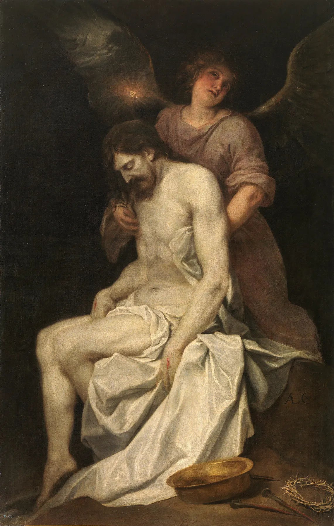 Le Christ mort porté par un ange - Alonso Cano image 1 reproduction artisanale de tableau