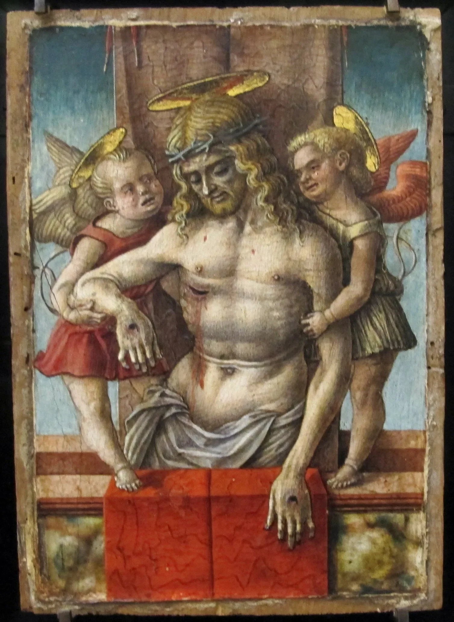 Le Christ mort soutenu par deux anges - Carlo Crivelli image 1 tableau peint à l’huile sur toile