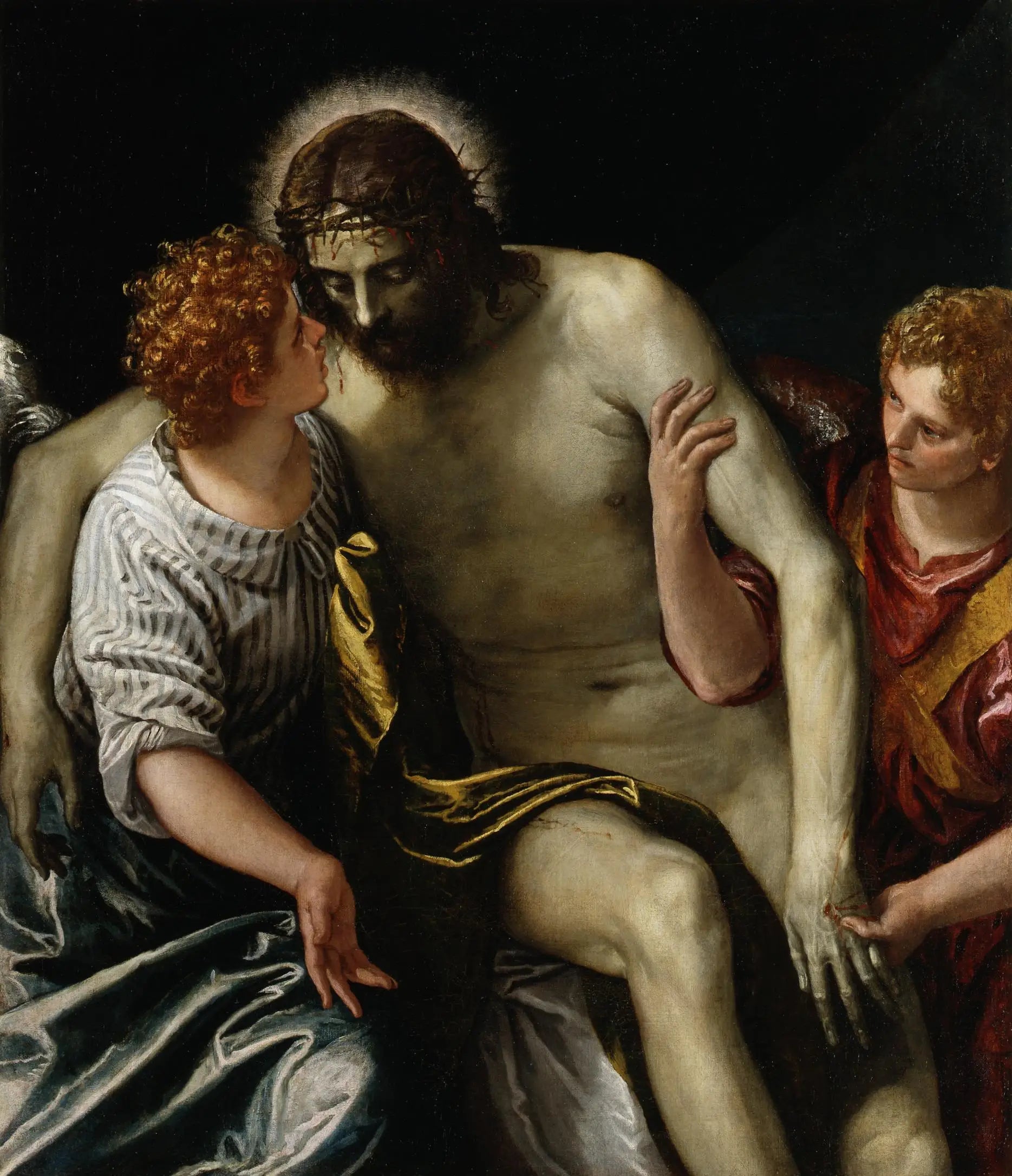 Le Christ mort soutenu par deux anges - Paul Véronèse image 1 copie de tableau peinte à la main