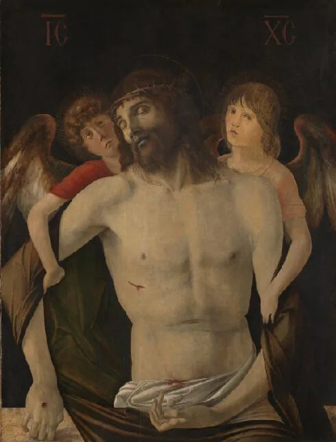 Le Christ mort soutenu par les anges - Giovanni Bellini image 1 copie peinte à la main à l’huile