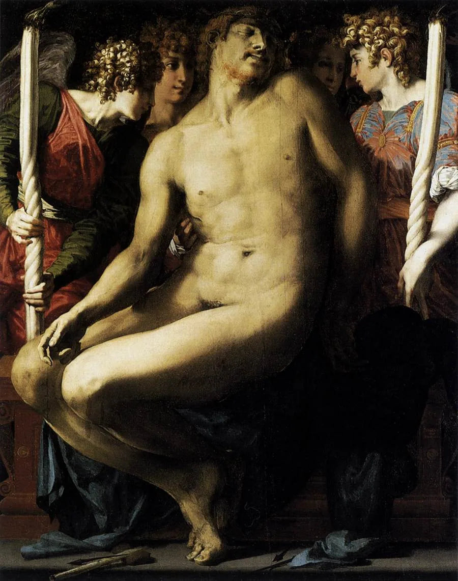 Le Christ parmi les Anges - Rosso Fiorentino image 1 copie peinte à la main à l’huile