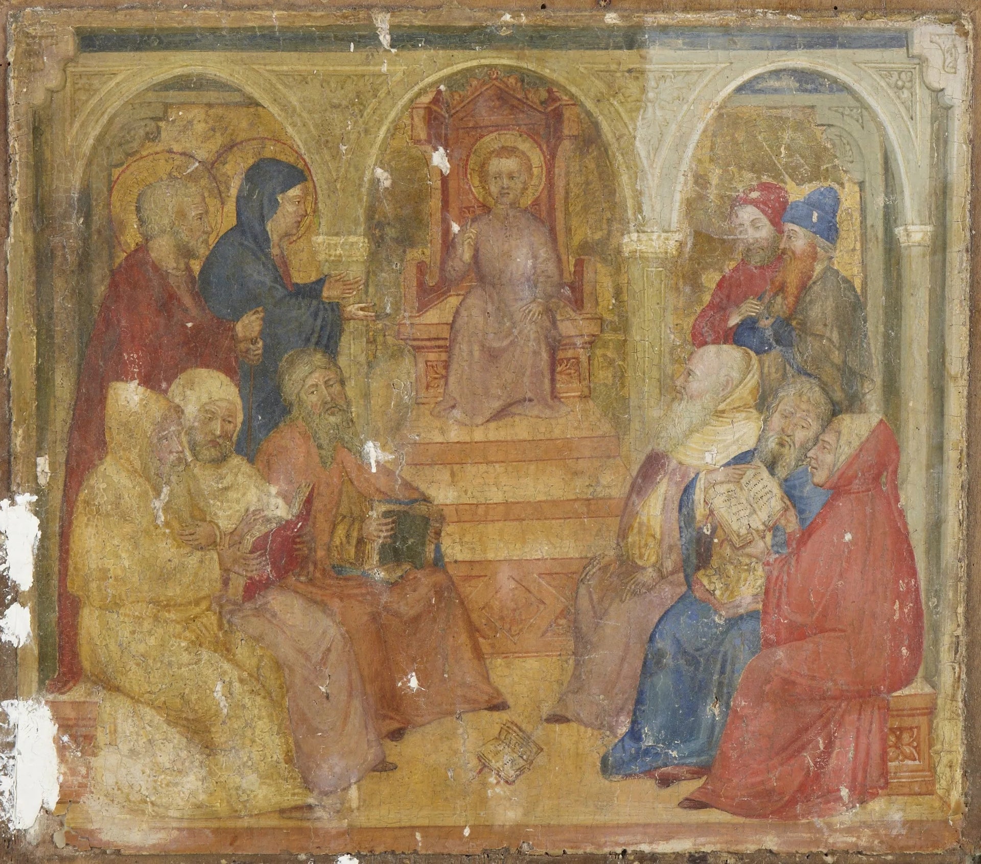 Le Christ parmi les docteurs - Altichiero da Zevio image 1 copie peinte à la main à l’huile