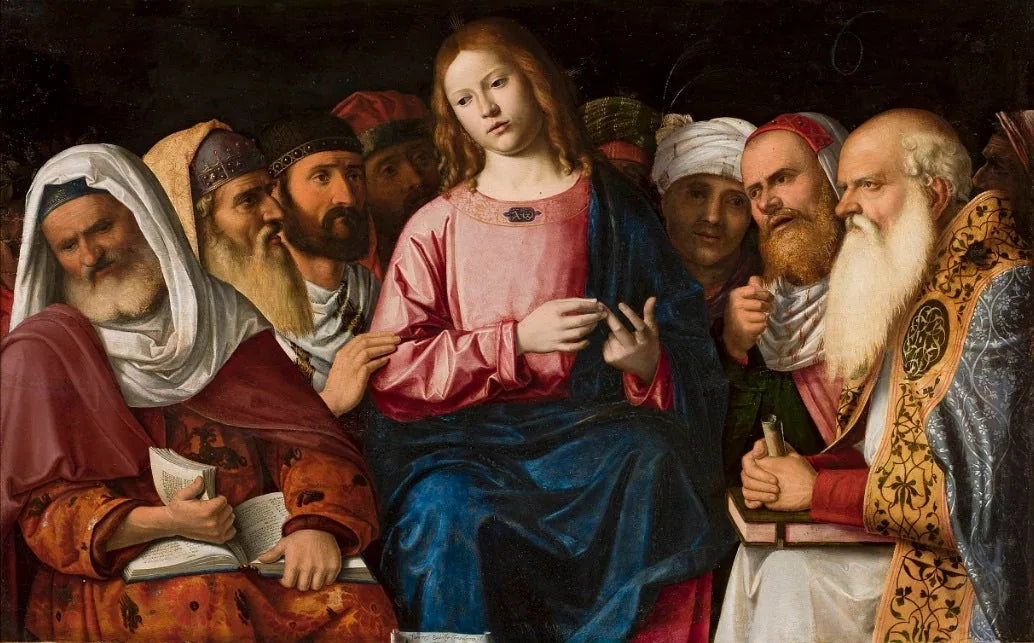 Le Christ parmi les docteurs (détail). - Cima da Conegliano image 1 reproduction réalisée par Alpha Reproduction