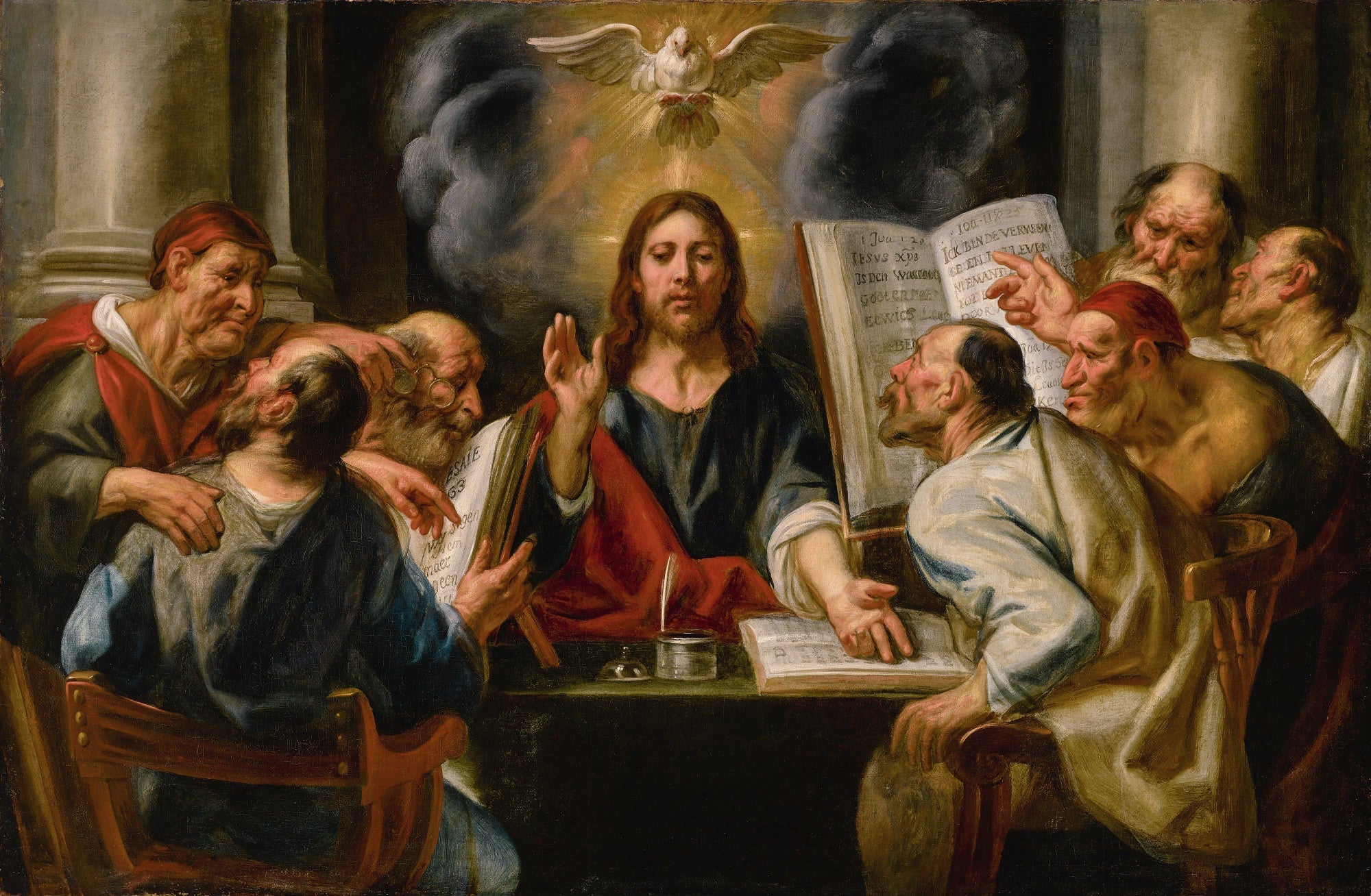 Le Christ parmi les pharisiens - Jacob Jordaens image 1 reproduction de peinture à l’huile