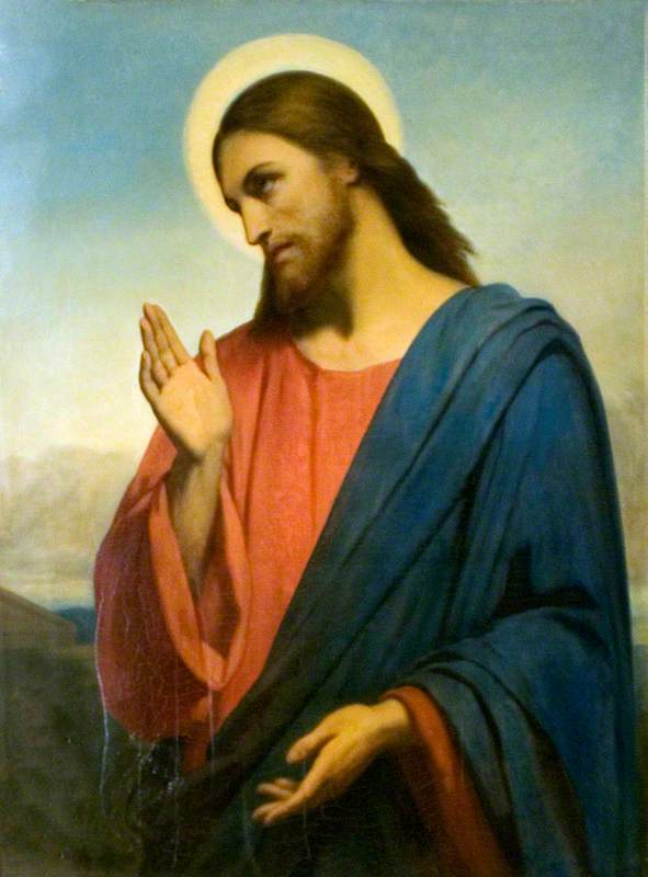 Le Christ pleurant sur Jérusalem - Ary Scheffer image 1 copie peinte à la main à l’huile