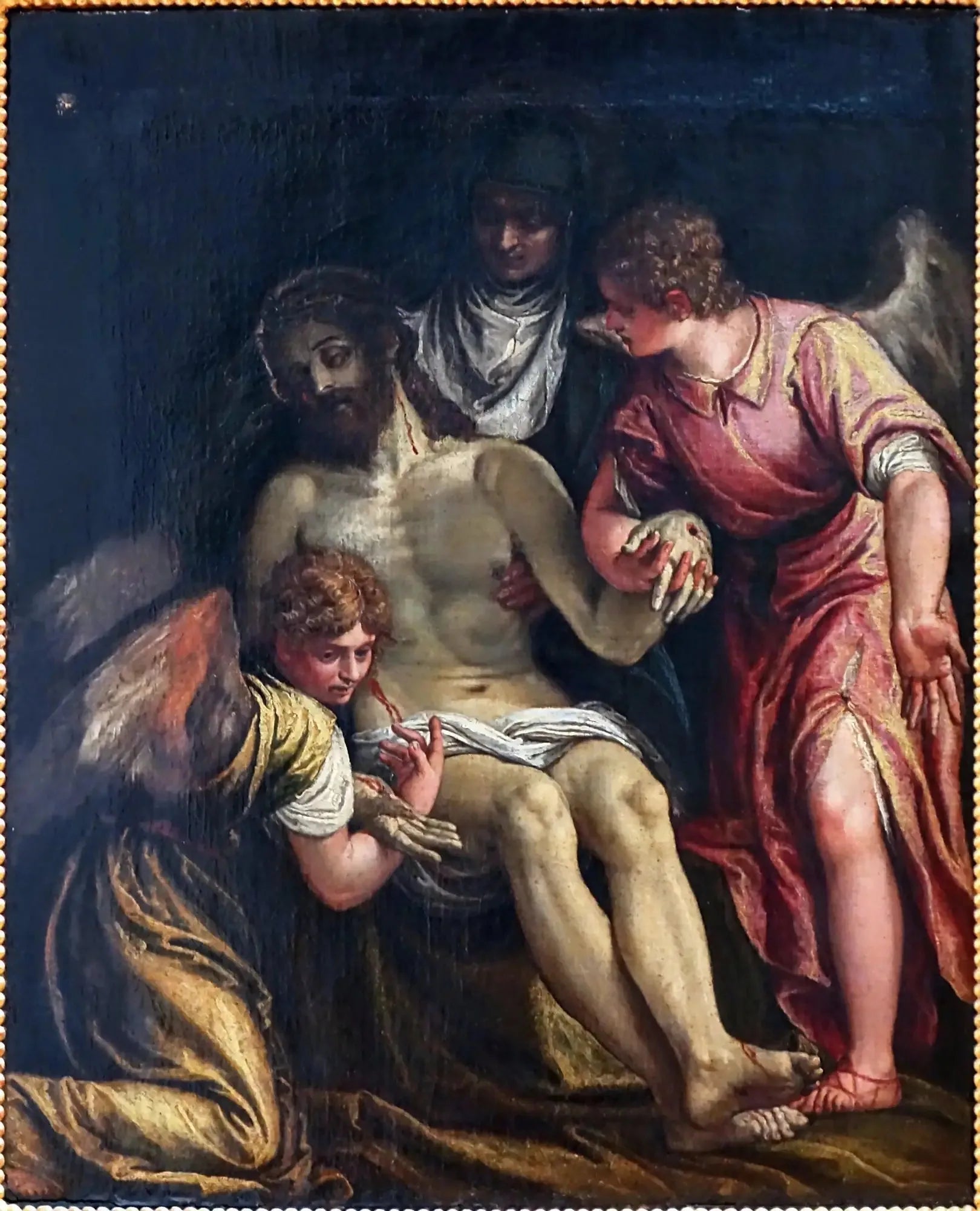 Le Christ pleuré par la Vierge et deux anges - Paul Véronèse image 1 reproduction d’œuvre d’art à l’huile