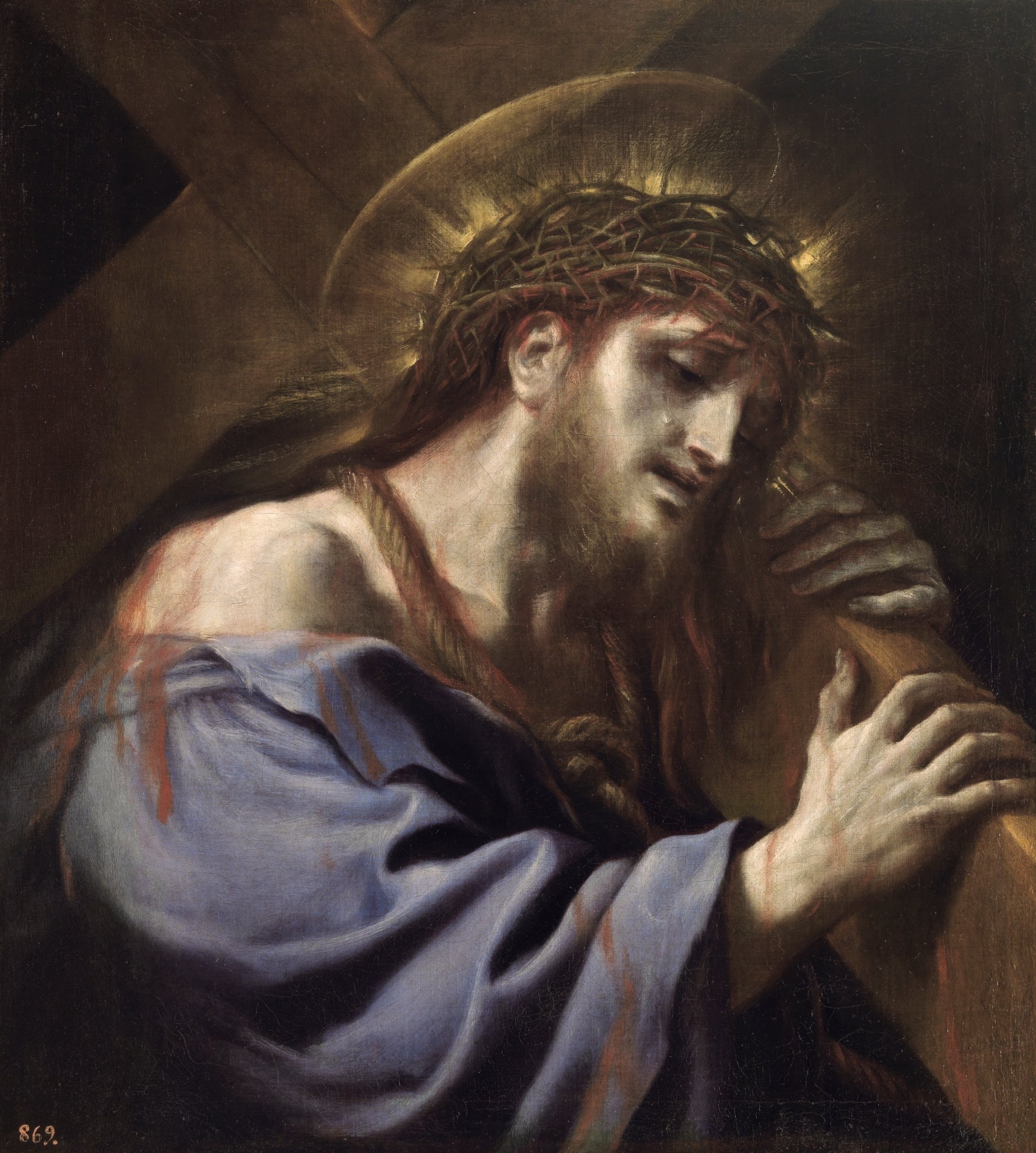 Le Christ portant la croix - Luca Giordano image 1 copie peinte à la main à l’huile