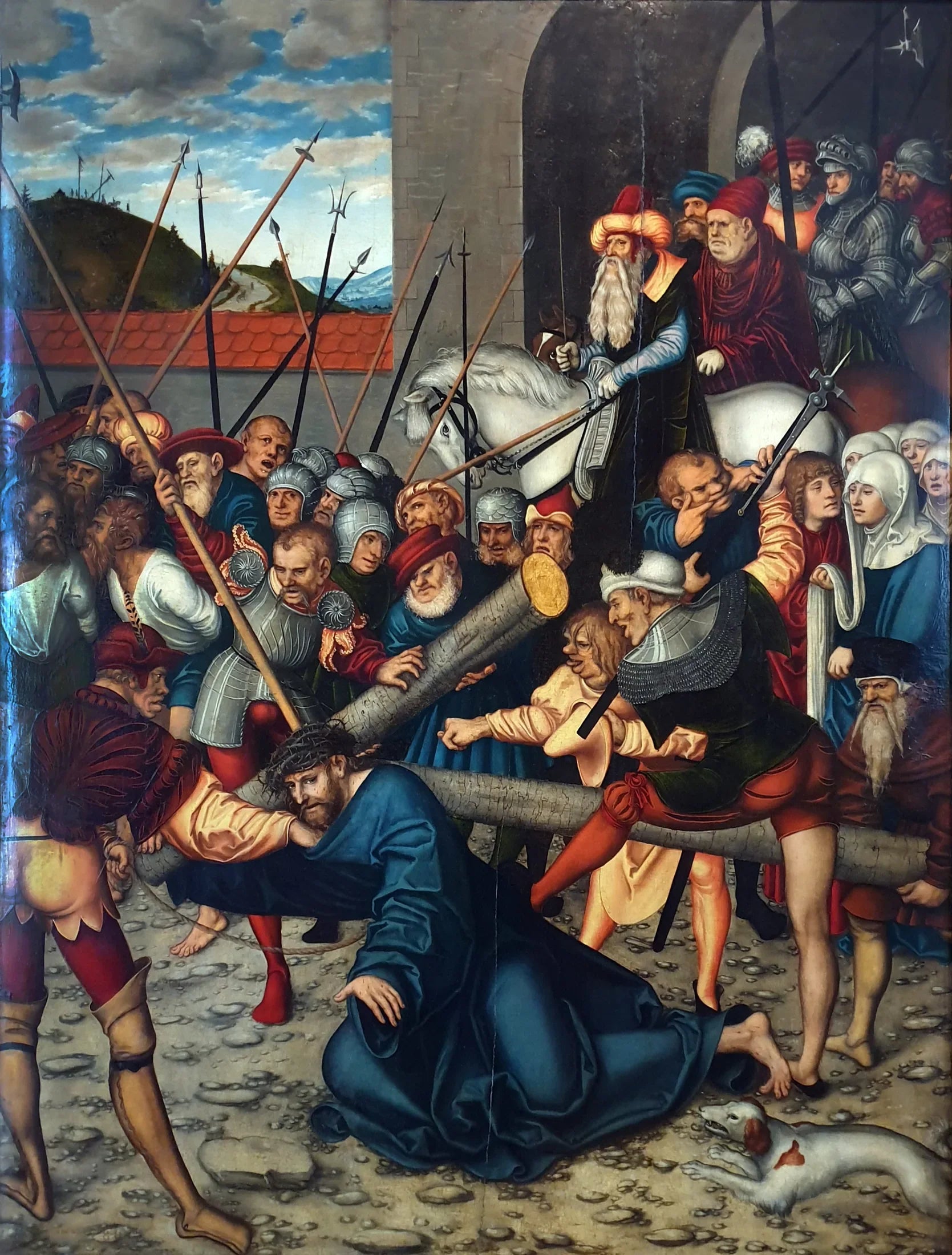 Le Christ portant la croix - Lucas Cranach the Elder image 1 reproduction de peinture à l’huile