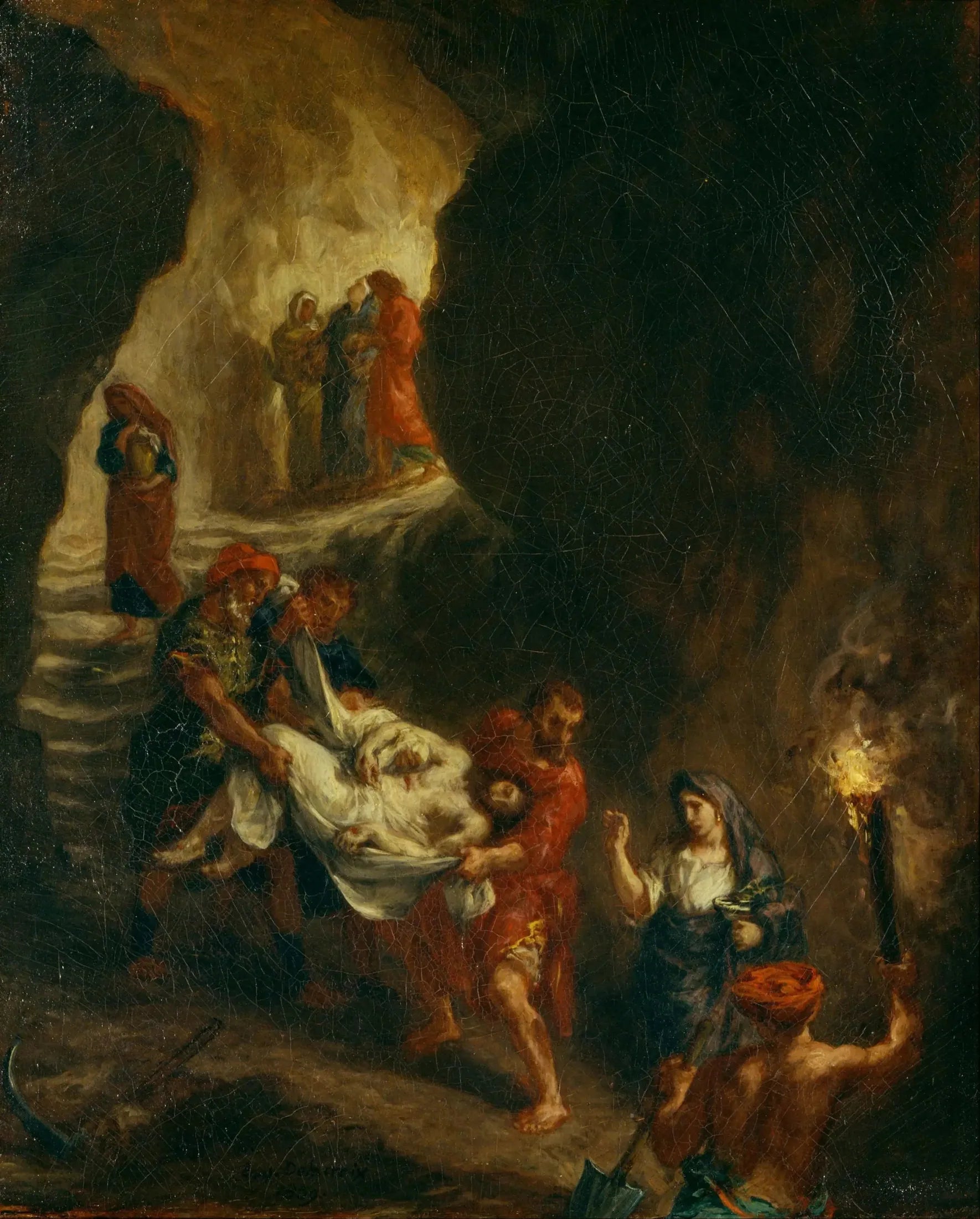 Le Christ porté au tombeau - Eugène Delacroix image 1 copie de tableau peinte à la main
