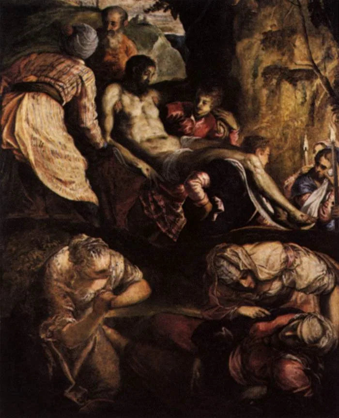Le Christ porté au tombeau - Jacopo Tintoretto image 1 copie de tableau peinte à la main
