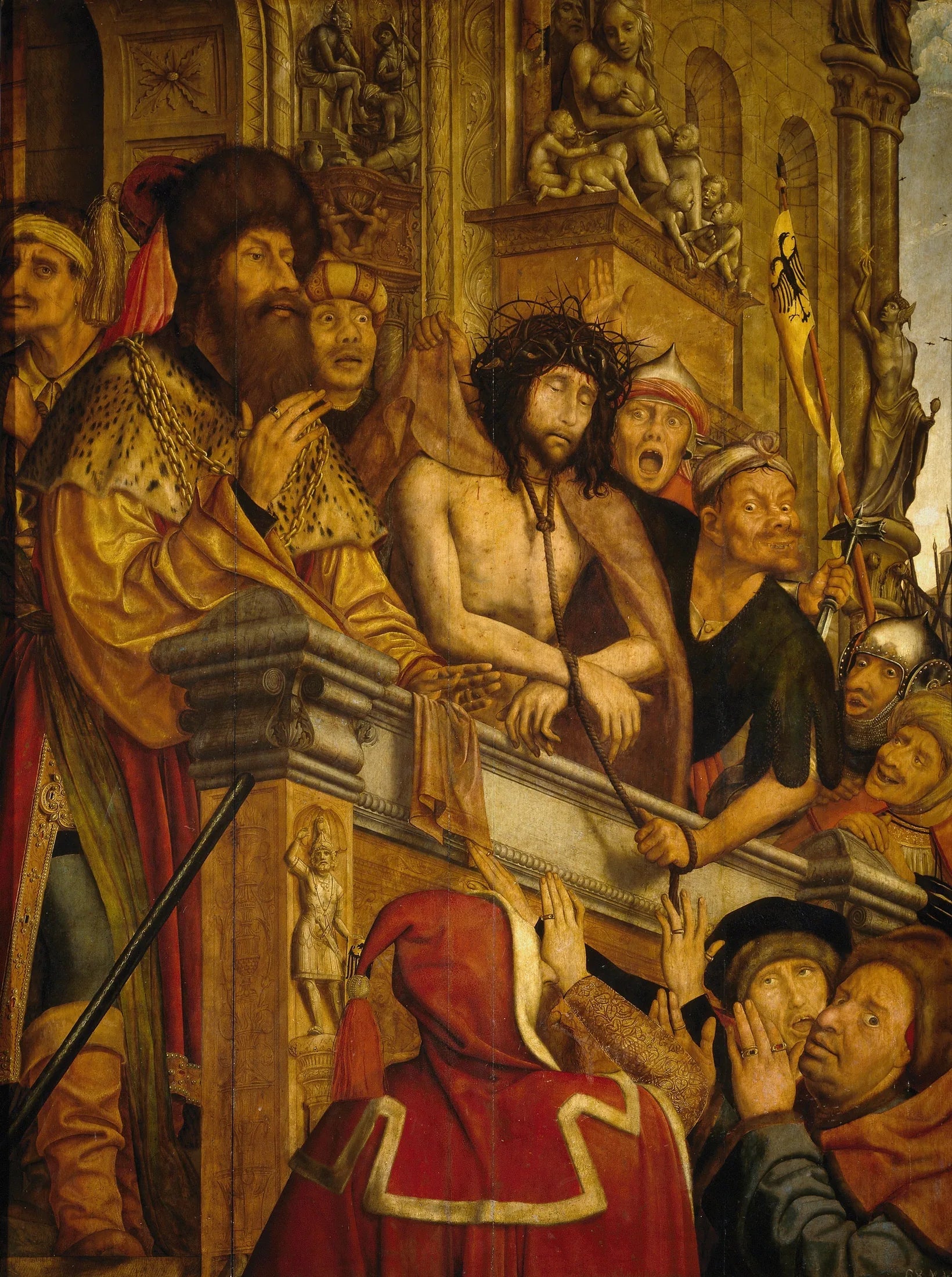 Le Christ présenté au peuple par Pilate - Quentin Metsys image 1 copie de tableau peinte à la main