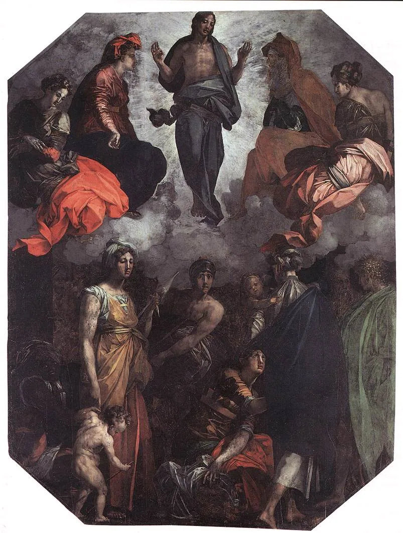Le Christ ressuscité en gloire - Rosso Fiorentino image 1 reproduction artisanale de tableau