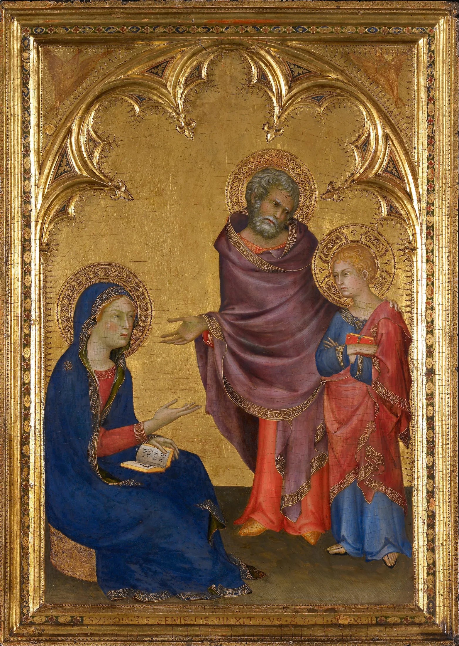 Le Christ retrouvé au Temple - Simone Martini image 1 reproduction de peinture à l’huile