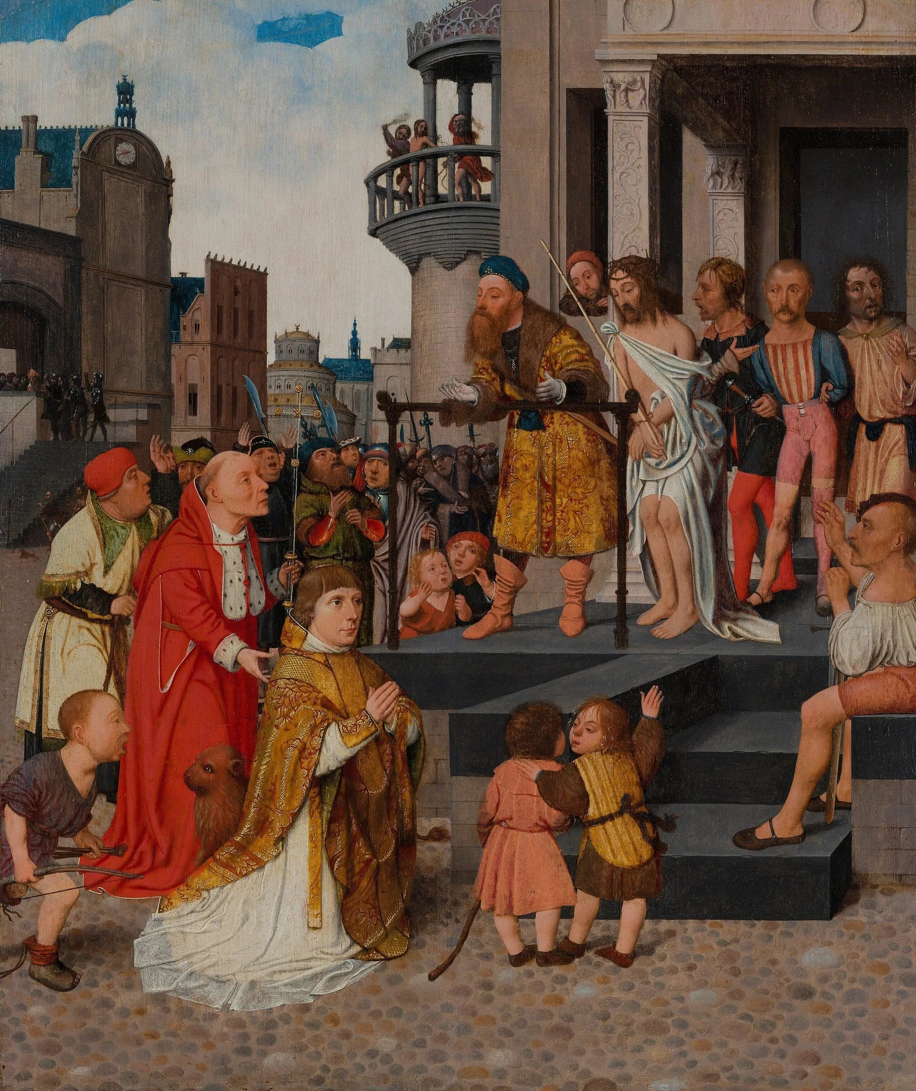 Le Christ révélé au peuple - Jan Mostaert image 1 reproduction de peinture à l’huile