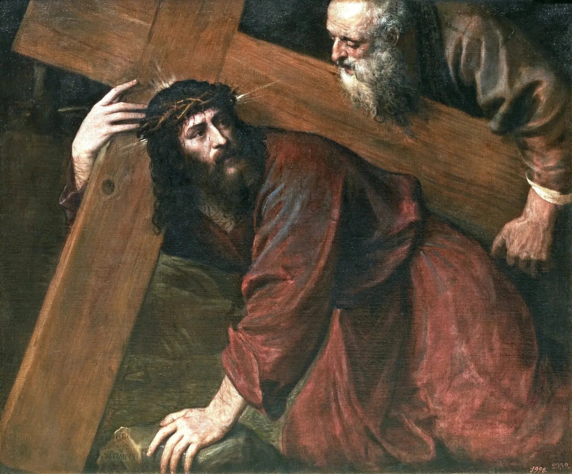 Le Christ sur le chemin du Calvaire - Titian image 1 tableau peint à l’huile sur toile