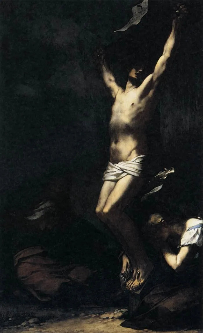 Le Christ sur la croix. La Madeleine et la Vierge sont à ses pieds - Pierre-Paul Prud'hon image 1 reproduction de peinture à l’huile