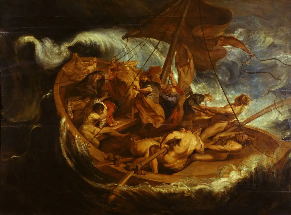 Le Christ sur la mer de Galilée - Peter Paul Rubens image 1 reproduction artisanale de tableau
