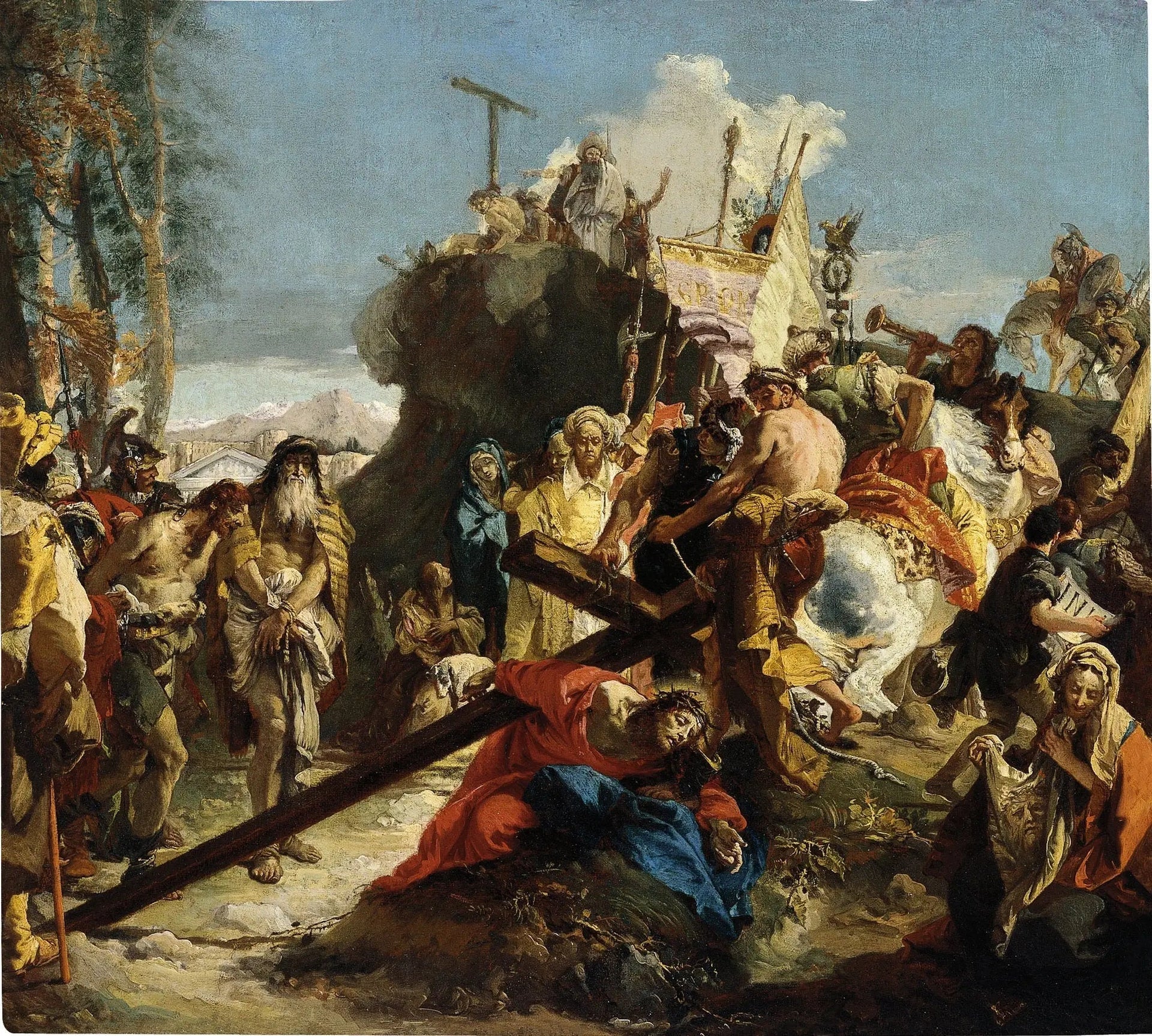 Le Christ sur la route du Calvaire - Giovanni Battista Tiepolo image 1 reproduction d’œuvre d’art à l’huile
